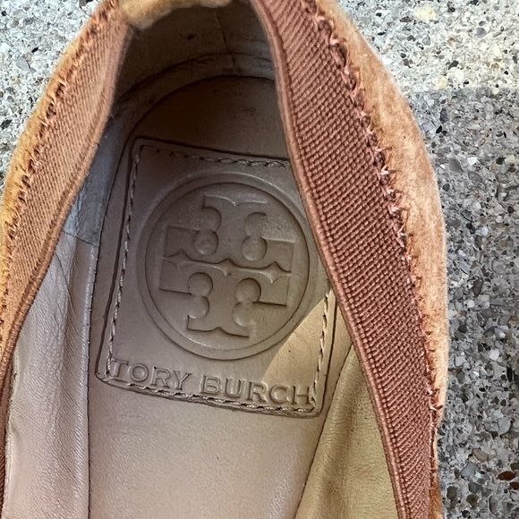 Tory Burch Tan Leather Suede Flats Size 7 - Picture 7 of 11